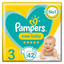 Pampers new baby 3 -42pcs ( Medium Baby Pasting)